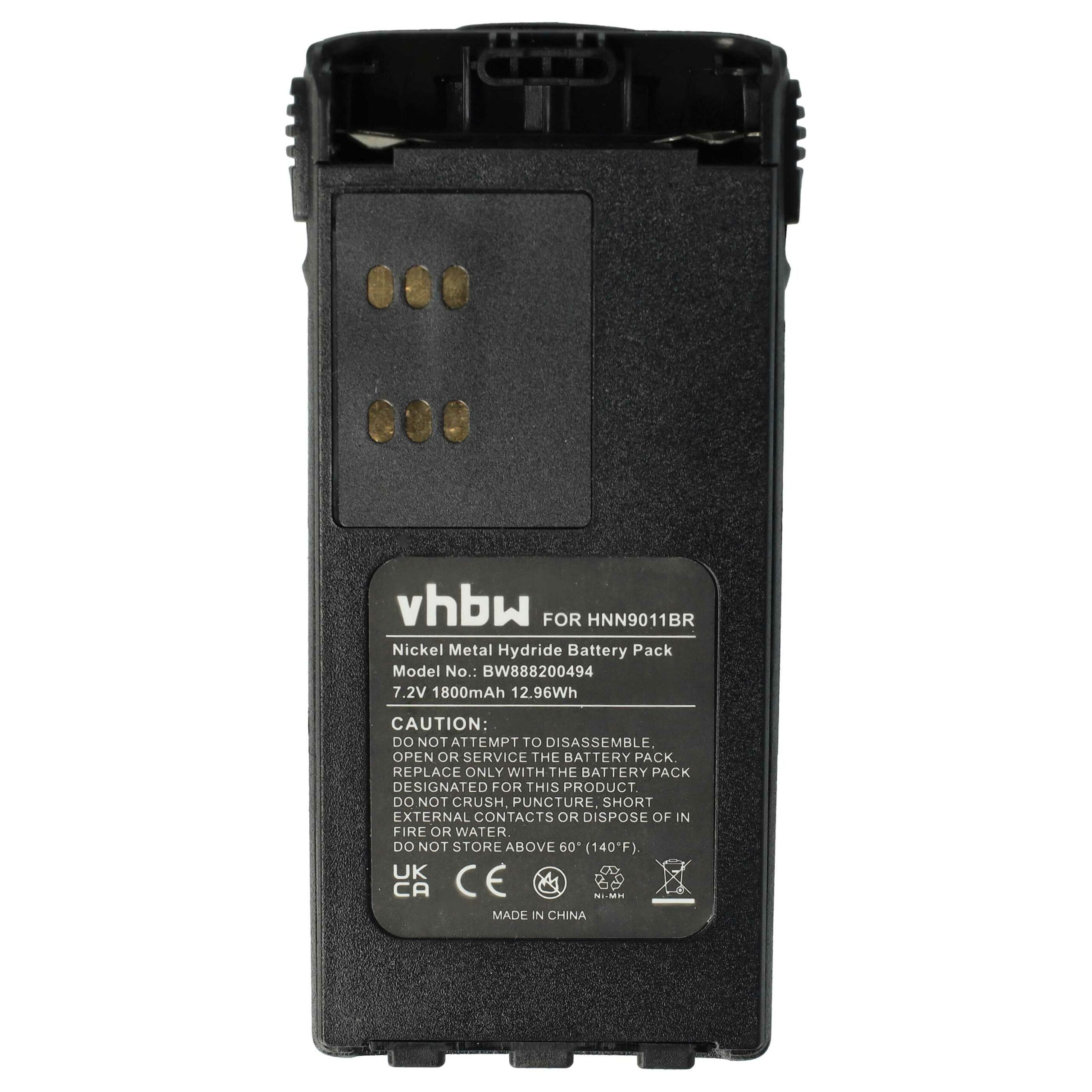 Bateria vhbw NiMH para rádio Motorola GP320, GP340, GP360, GP380 1800 mAh 7.2 V - Image 3