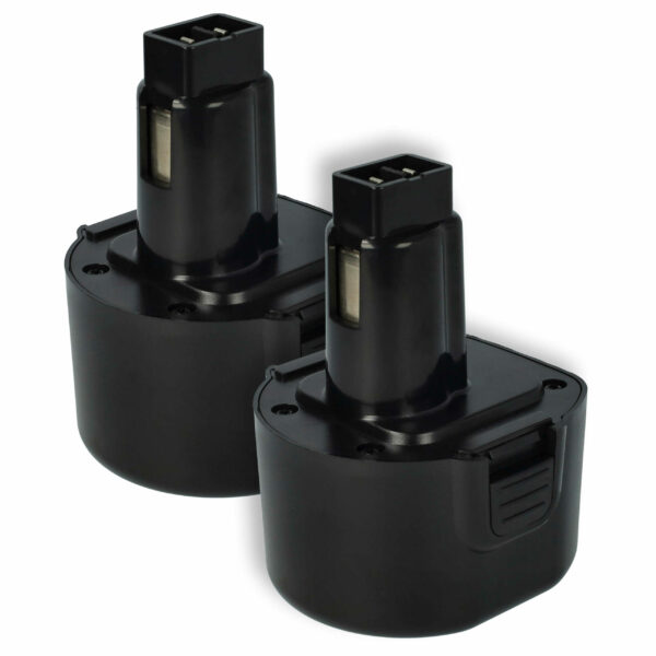 2x Bateria vhbw para Black & Decker A9242, A9251, A9265, A9272 - 1500 mAh, 9.6 V, NiMH