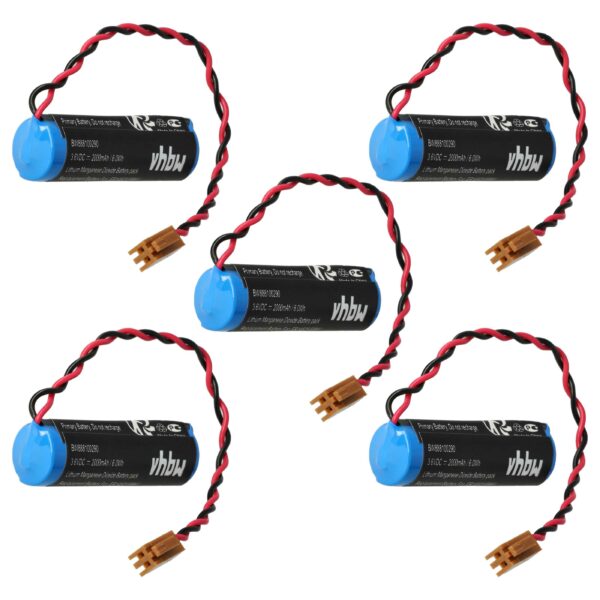 Bateria vhbw para Controlador CNC 5x (substitui Toshiba ER6V, JAE2P) - 2000 mAh 3.6 V Li-MnO2
