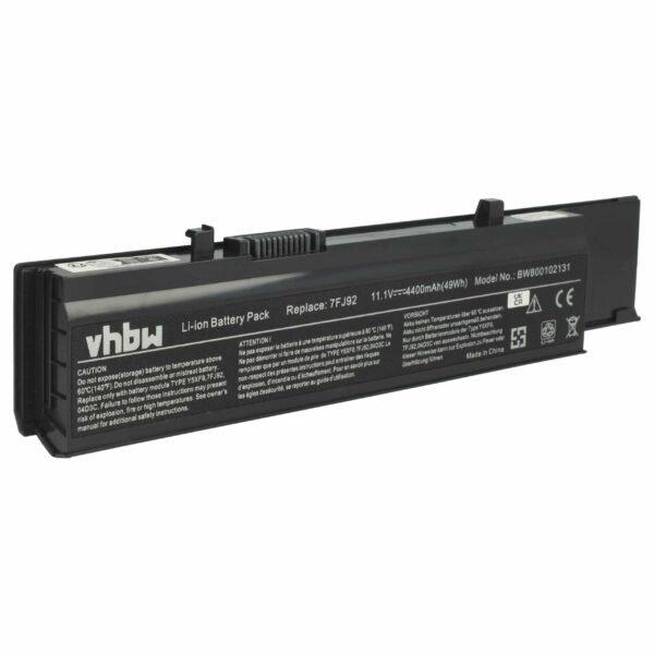 Bateria para Portátil Dell vhbw - 0TXWRR, 312-0997, 312-0998, 04D3C, 04GN0G - 4400 mAh 11.1V Li-Ion