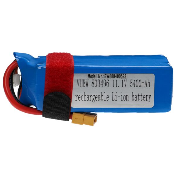 Bateria Li-polymer vhbw 5400 mAh 11.1V com conector XT60 para modelos telecomandados