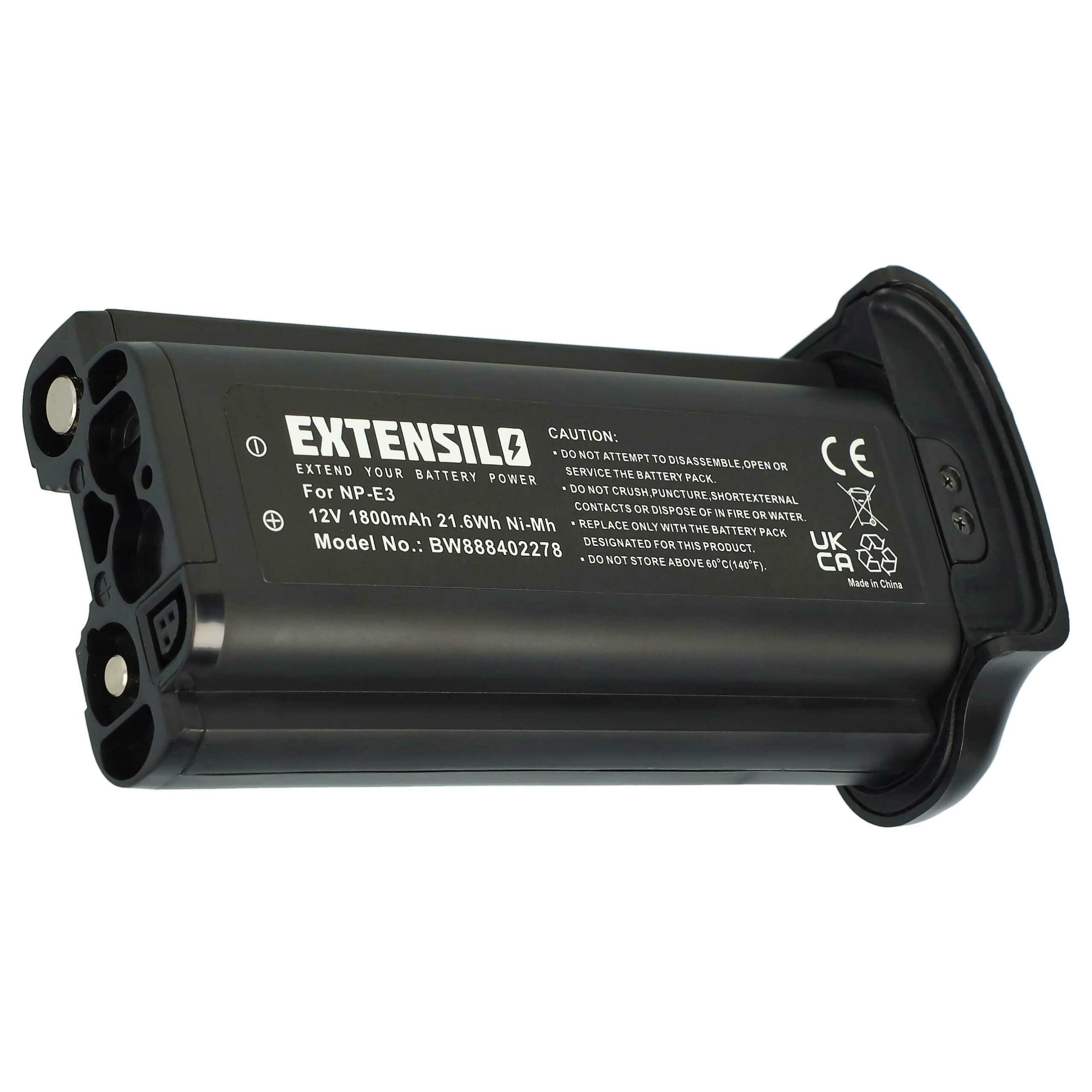 2x Bateria EXTENSILO compatível Canon NP-E3 - 1800mAh, 12V, NiMH - Image 3