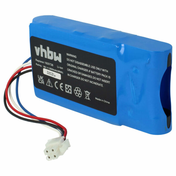 Bateria vhbw 18V 2000 mAh Li-Ion para Yard Force MB400, Amiro 350i e Amiro 400i