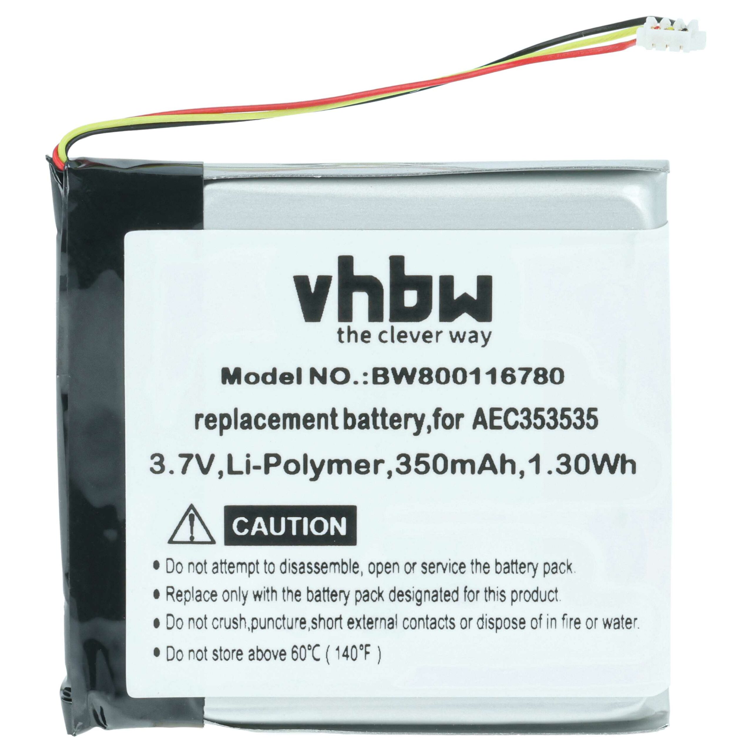 Bateria para Auscultadores Sem Fios vhbw substitui Beats AEC353535 - 350 mAh 3.7 V - Image 3