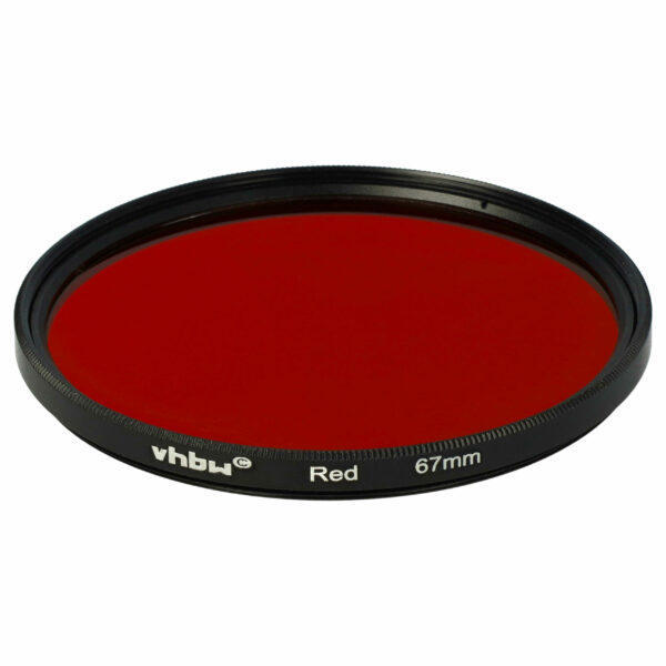Filtro Vermelho vhbw para Objetivas de Câmara com Rosca de 67 mm