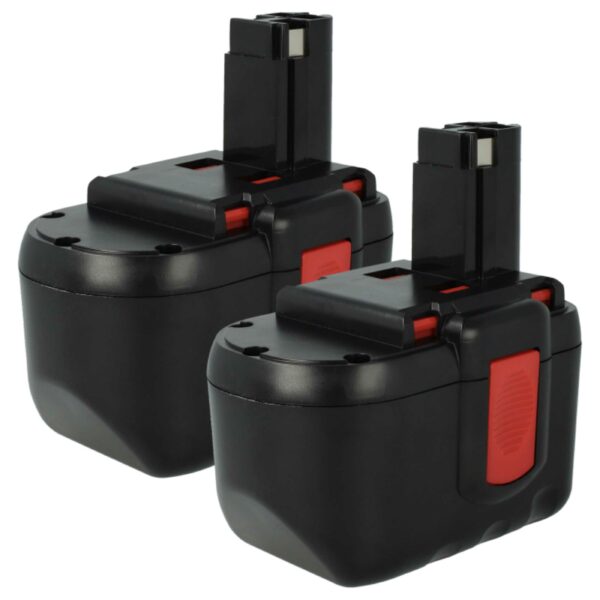 2x Baterias vhbw NiMH 3000 mAh, 24 V para Ferramentas Elétricas Bosch