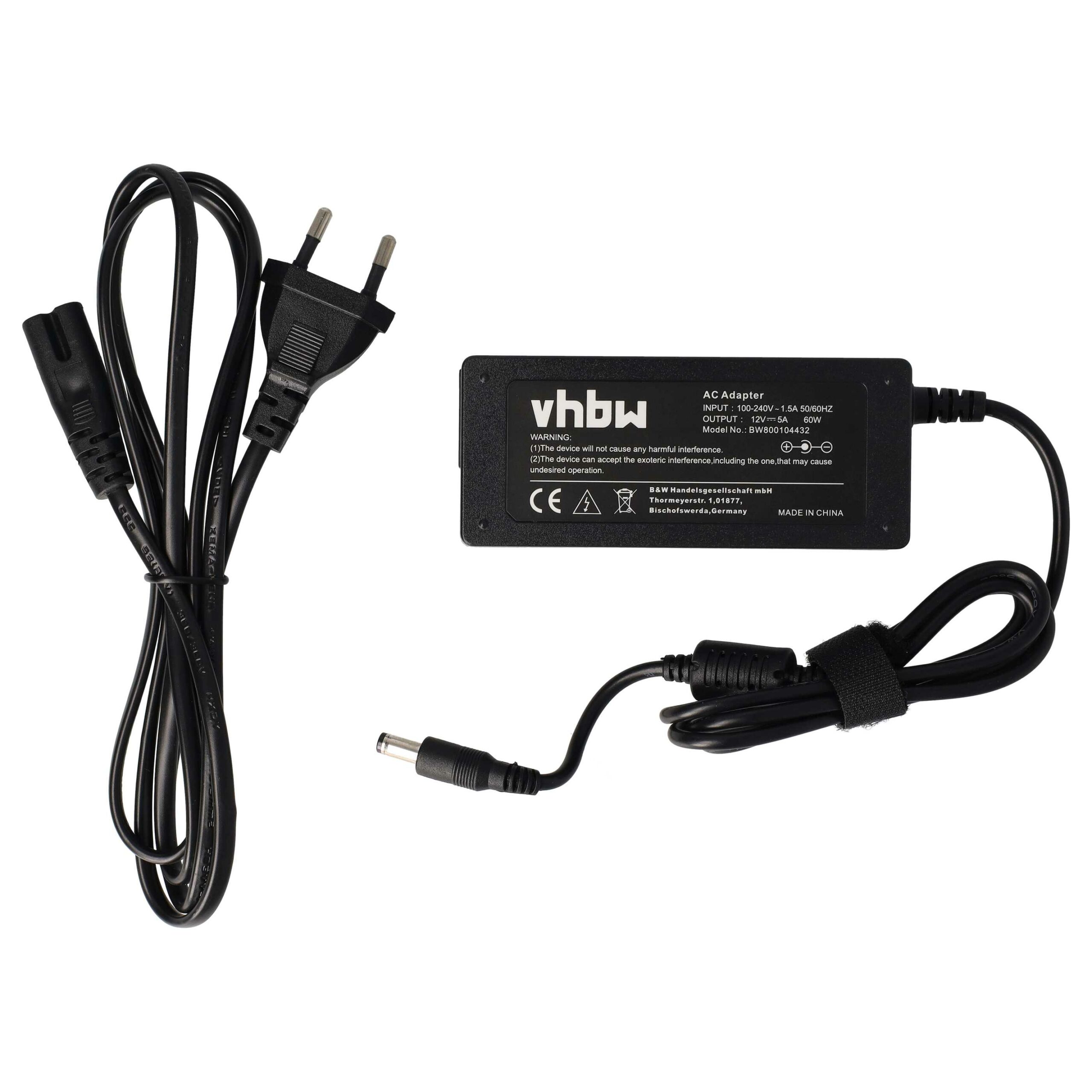 Adaptador de Alimentação vhbw para Acer 1050F, ADP-15HB - 60 W, 200 cm