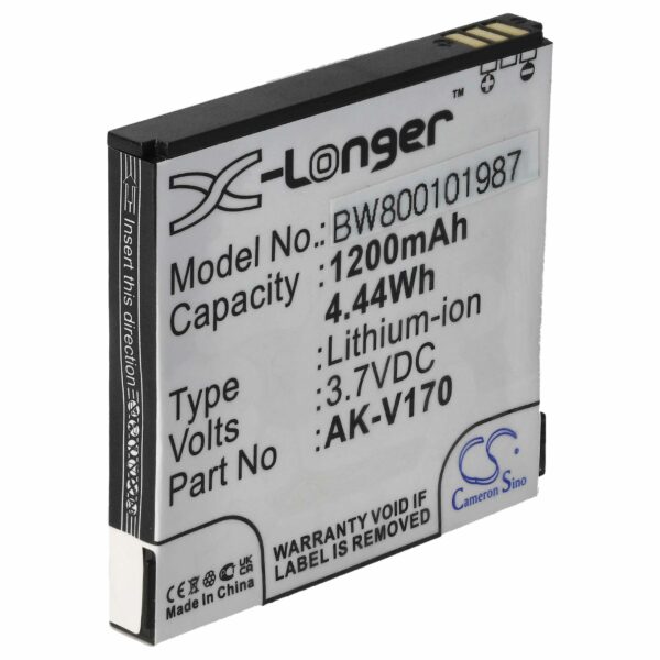 Bateria vhbw para Emporia AK-V170 - 1200 mAh 3.7 V Li-Ion
