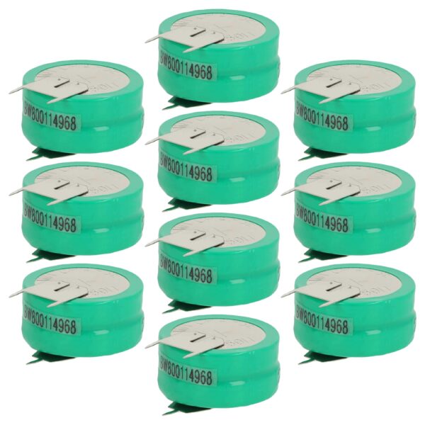 Bateria Recarregável tipo 2/V250H 3 Pinos 250 mAh 2.4V NiMH vhbw - Conjunto de 10 unidades