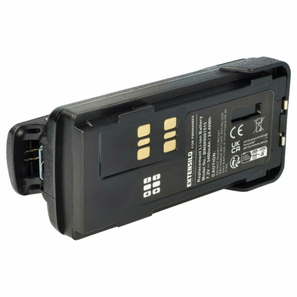Bateria para Rádio Motorola PMNN4416, PMNN4415, PMNN4415AR, PMNN441 - 3400 mAh 7.2 V Li-Ion + Clip de Cintura