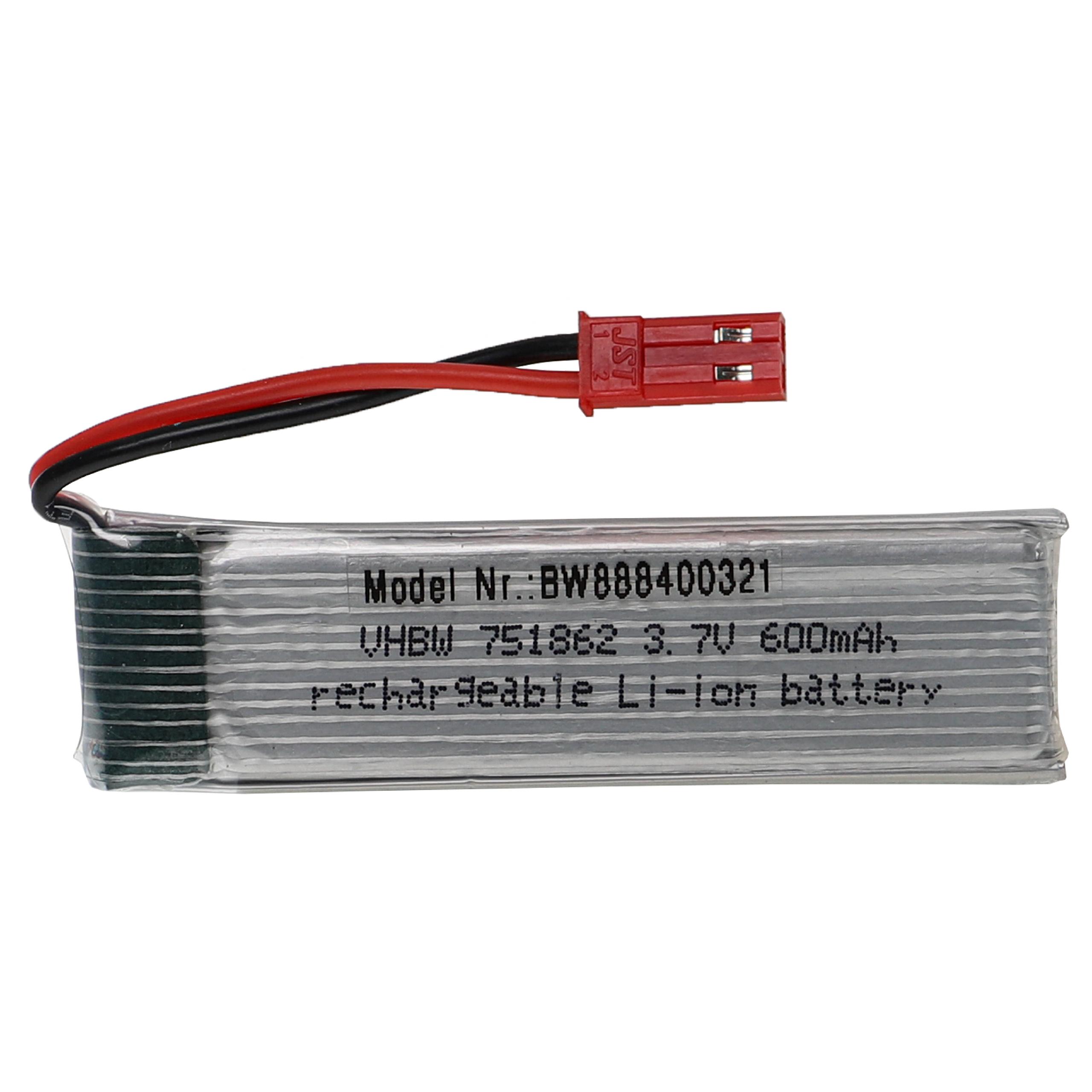 Bateria vhbw para Dispositivos de Modelismo 600 mAh 3.7 V Li-Polímero