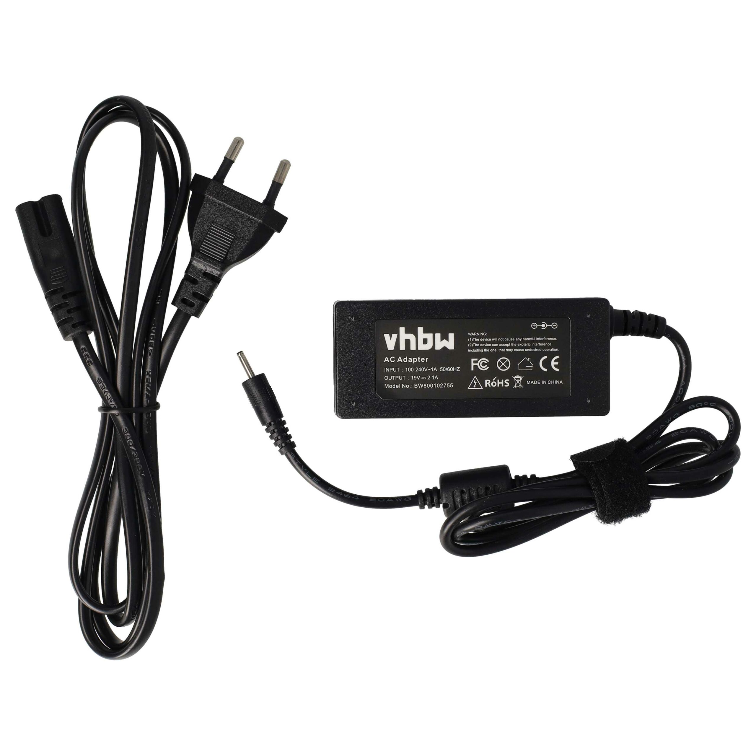 Adaptador de Alimentação para Portátil Asus vhbw - Substitui AD6630, 90-XB02OAPW00100Q, ADP-40HH - 40 W, 200 cm