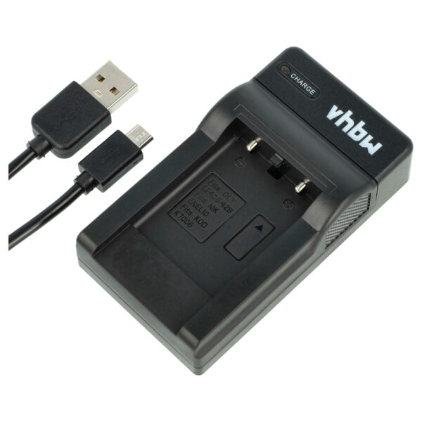 Carregador USB-C com Cabo para Baterias Olympus Li-41C, Li-40C - vhbw 0,5 A