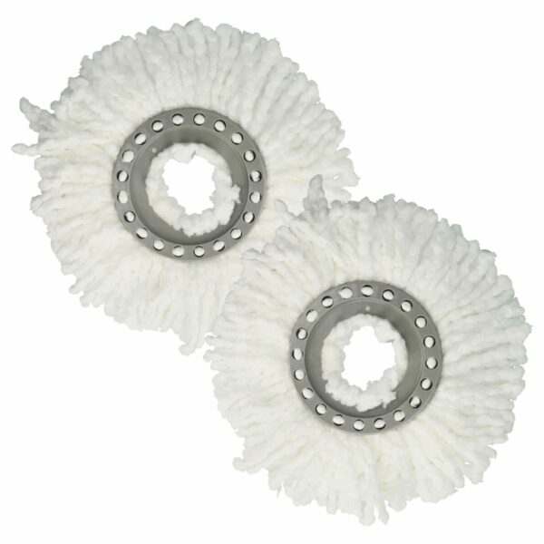 2x Cabeça de Mop Substituição Leifheit 52094 - Microfibra Branca