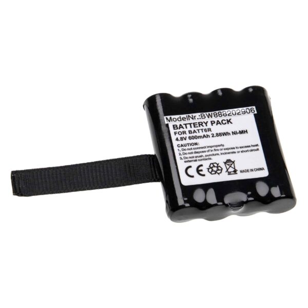 Bateria vhbw para rádios Midland BATT6R, BATT-6R - 600 mAh 4.8 V NiMH