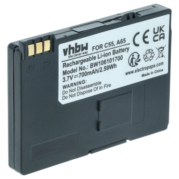 Bateria vhbw compatível com Siemens BA-510, S30852-D1752-X1 para telefone fixo DECT - 700 mAh 3.7 V Li-Ion