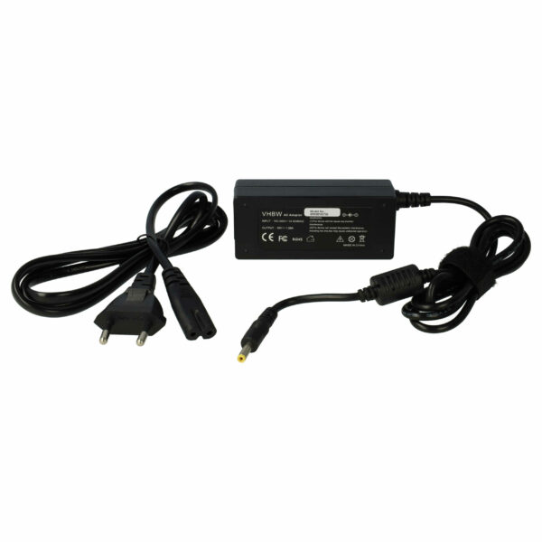 Adaptador de Alimentação CA vhbw para Portáteis HP - Substitui HP A0301R3, 496813-001, 493092-002 - 200 cm, 30 W