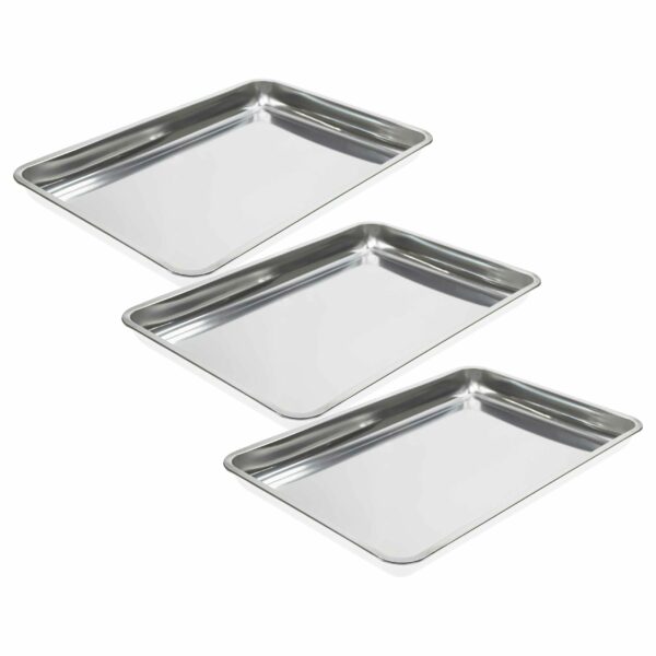 Pack 3x Bandeja de Recolha de Gordura em Aço Inoxidável para Grelhadores a Gás - Capacidade 9 L (Substitui BGS 7892)