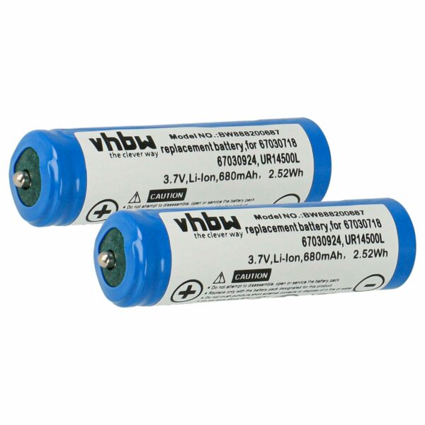 Bateria vhbw para Braun e Panasonic - 680 mAh 3.7V Li-Ion (compatível 67030924, 67030718, 81489177)