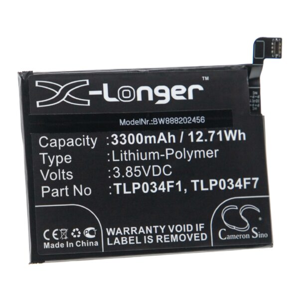 Bateria vhbw para Alcatel TLP034F1, TLP034F7 - 3300 mAh 3.85 V Li-polymer