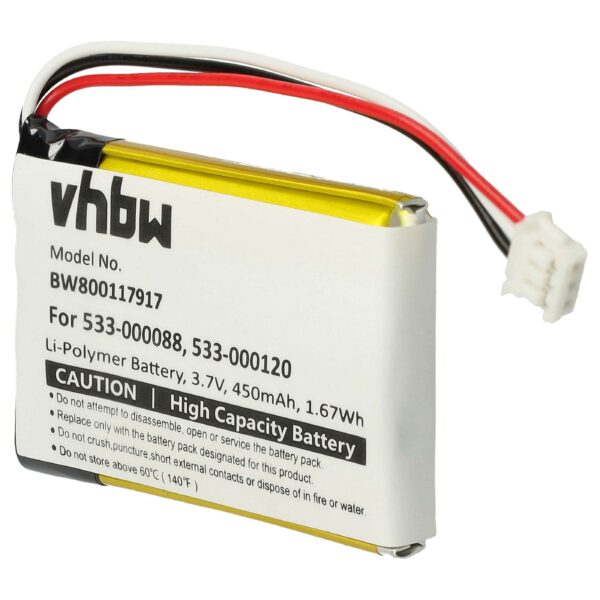 Bateria para Rato Logitech vhbw - Compatível 533-000120, 533-000088, 533-000121 - 450 mAh 3.7 V Li-polímero