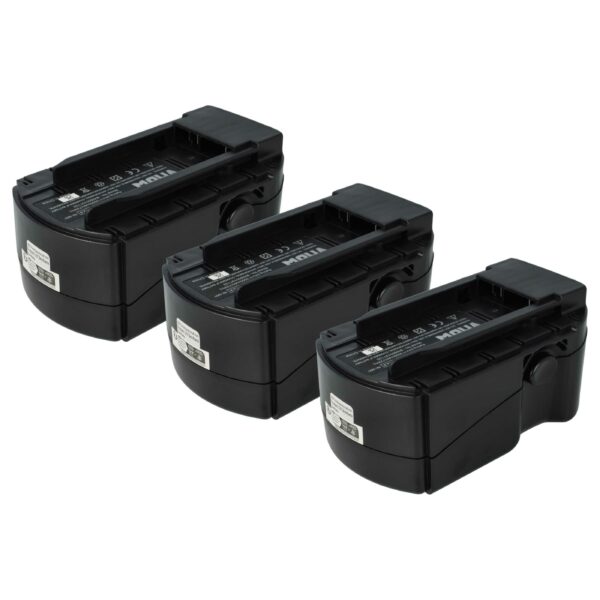 3x Bateria vhbw substitui Hilti B24, B 24/3.0, B 24/2.0 Ferramenta Elétrica - 3000 mAh, 24 V, NiMH