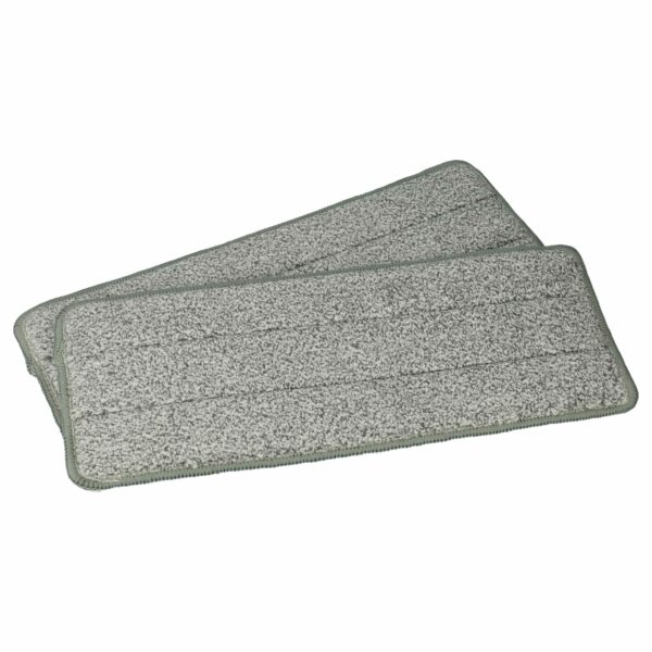 2x Cabeça de Mop Compatível Clean Maxx 09996 - Poliéster, Branca e Cinzenta