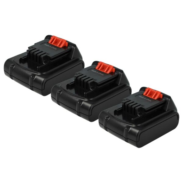 Conjunto de 3 Baterias vhbw para Ferramentas Elétricas Black & Decker LB16, BL1514, BL1314, BL1114 - 1500 mAh, 14.4 V