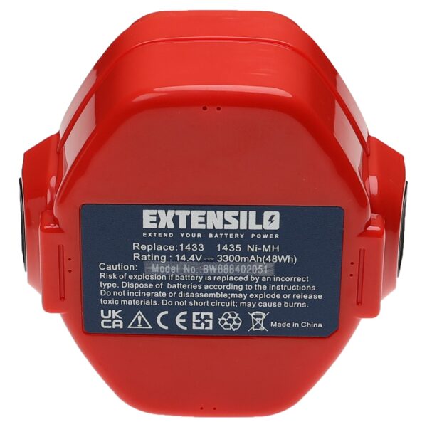 2x Bateria EXTENSILO para Makita 1434, 1422, 1433, 1420 - 14.4V 3300mAh NiMH