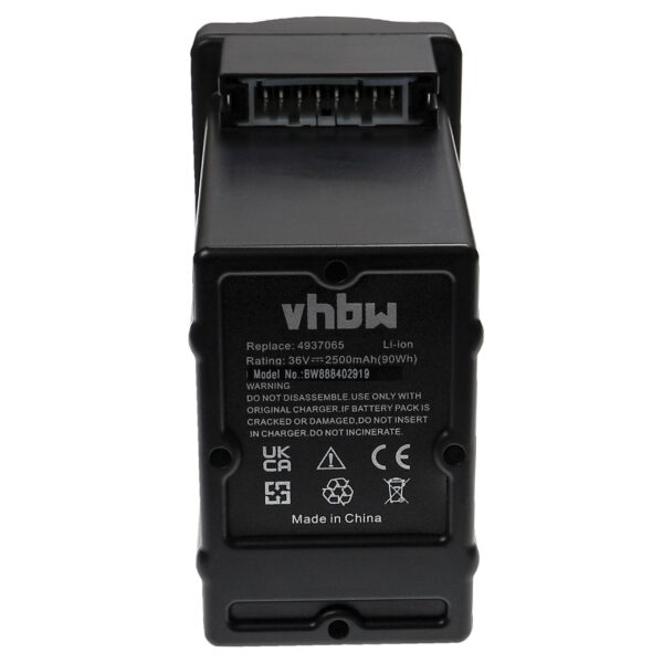 Bateria vhbw para Wolf Garten Li-Ion Power-Pack 1 - 2500 mAh 36 V