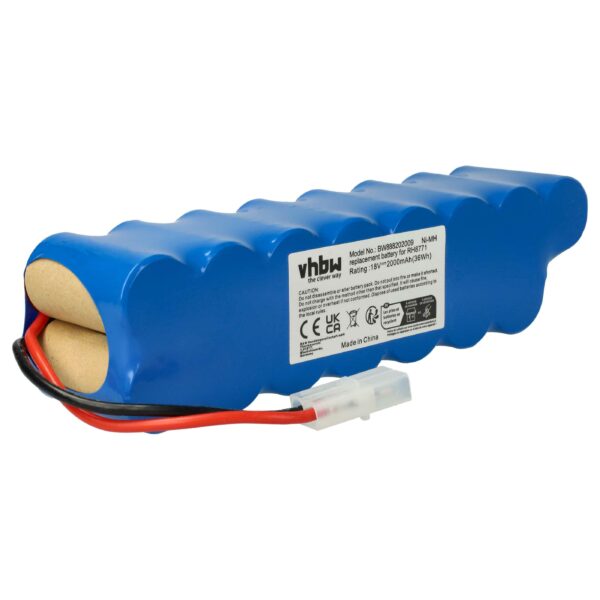 Bateria vhbw substitui Rowenta RD-ROW18VA para Rowenta 2000mAh, 18V, NiMH