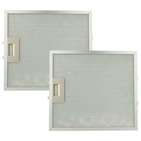 2x Filtro de Gordura em Metal Long-Life vhbw - Compatível com AEG, Electrolux, Whirlpool e outros