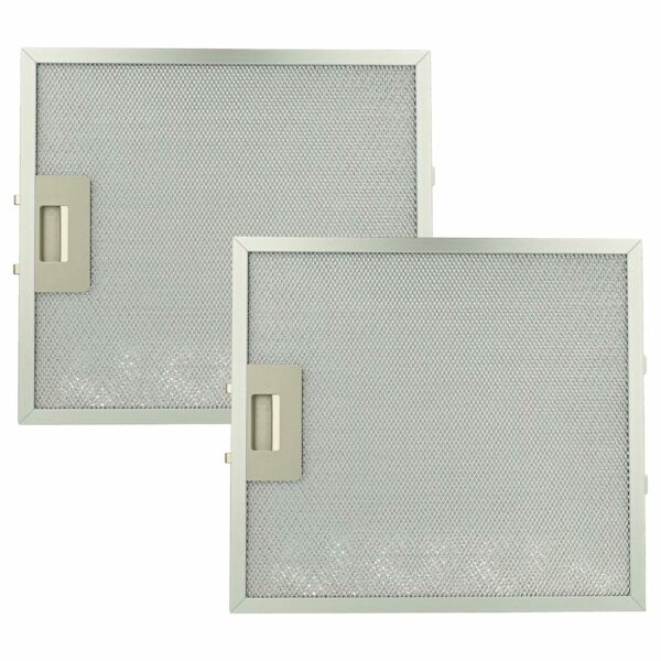2x Filtro de Gordura em Metal Long-Life vhbw - Compatível com AEG, Electrolux, Whirlpool e outros