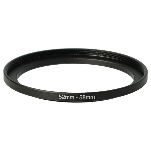 Anel Adaptador Step-Up vhbw de 52 mm para 58 mm para Objetivas de Câmara