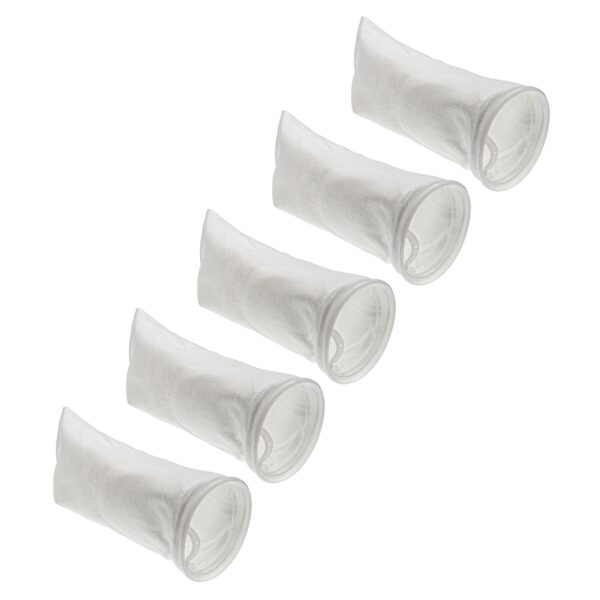 Pacote 5x Saco Filtro vhbw para Aquários, Piscinas e Skimmers - Poliéster 100 µm, 18 x 25.3 cm