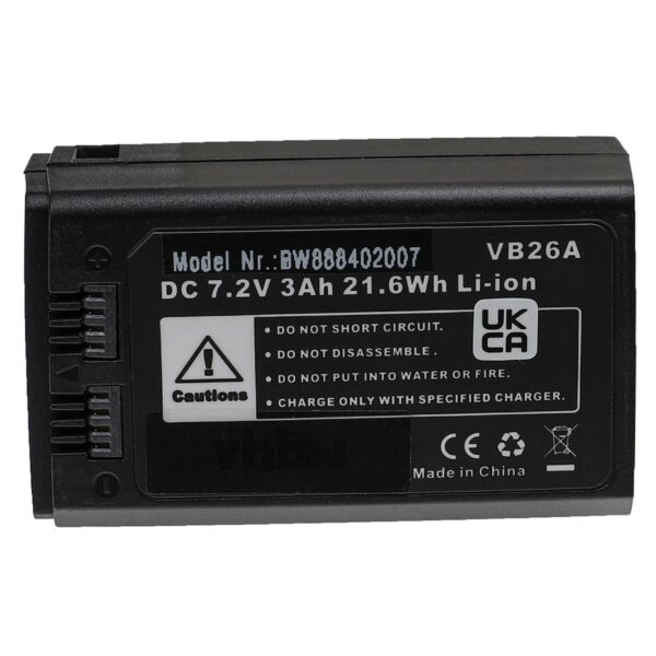 Bateria para Flash Godox VB26A, VB26 - vhbw 3000 mAh 7.2 V Li-Ion