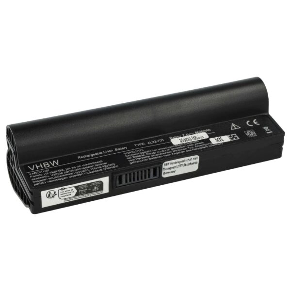 Bateria vhbw para portátil Asus AL22-703, 6600 mAh, 7.4 V
