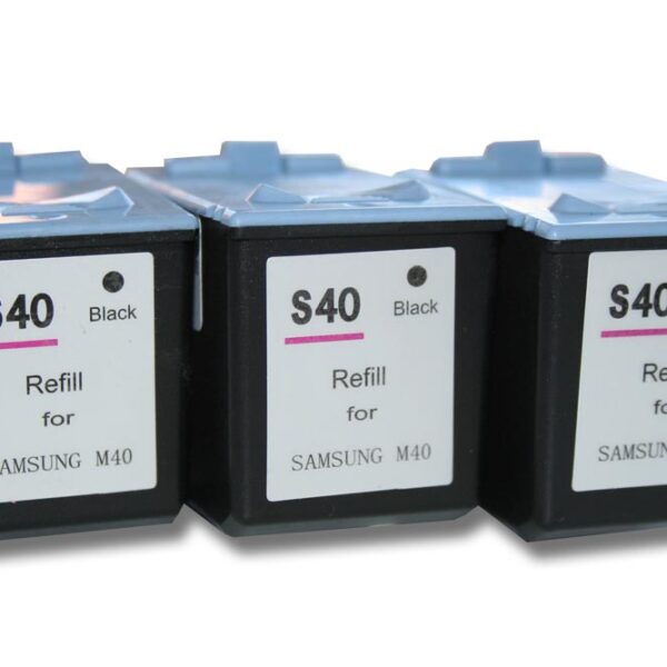 3x Cartuchos de Tinta Compatíveis Samsung INK-M40 SF-330 - Preto vhbw