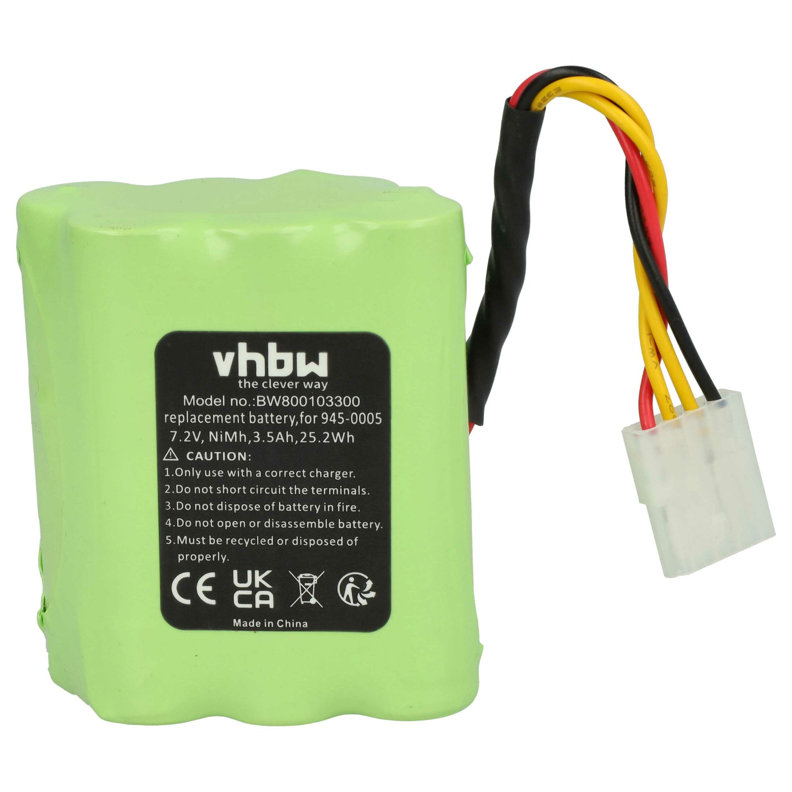 Bateria vhbw 3500mAh 7.2V NiMH para Neato e Vorwerk (945-0005, 945-0006, 205-0001, 945-0024) - Image 3