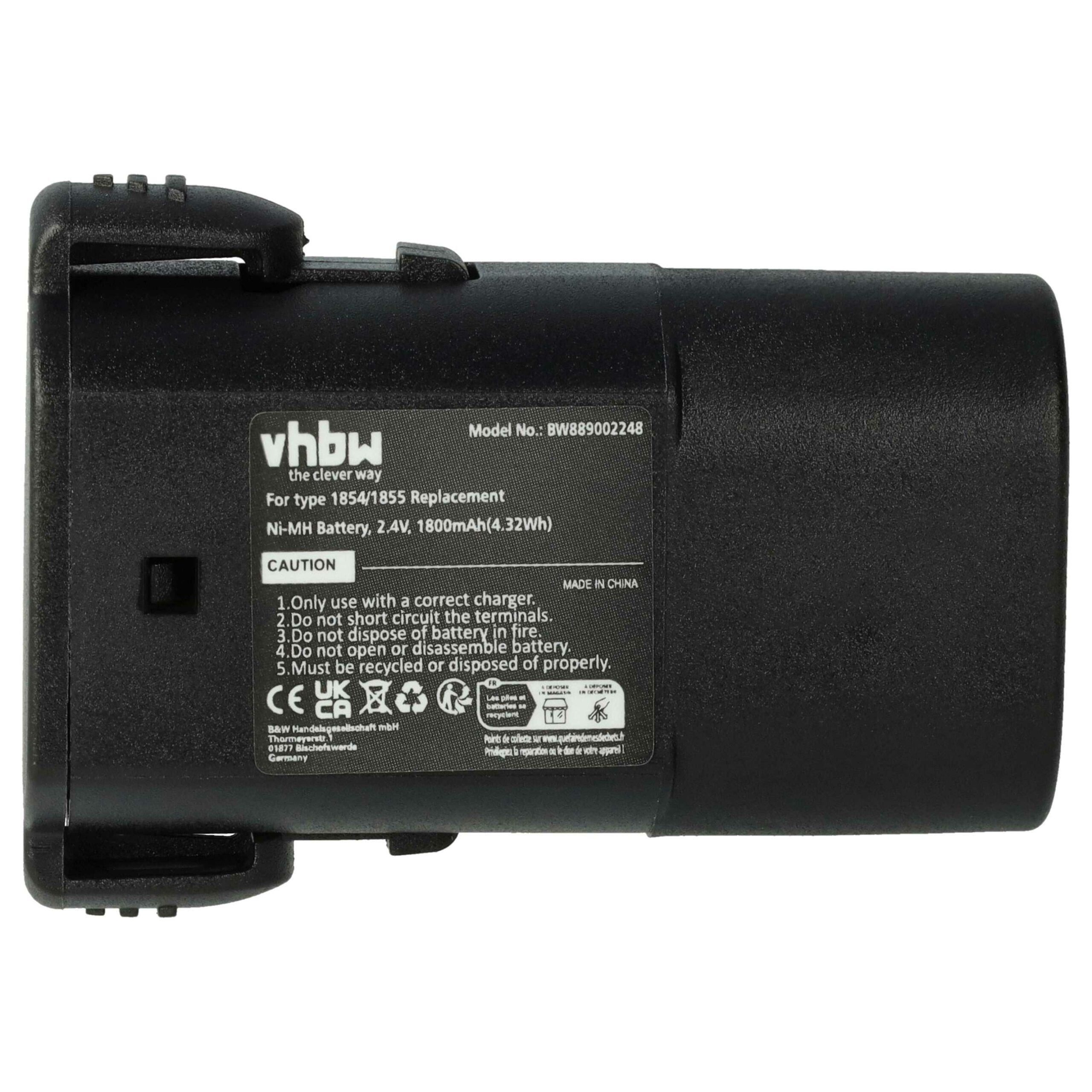 Bateria vhbw para tosquiadeiras Moser / Wahl (1800 mAh, 2.4 V, NiMH)