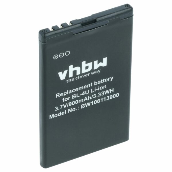 Bateria para Telemóvel vhbw substitui Doro RCBNTC04 - 900 mAh 3.7 V Li-Ion