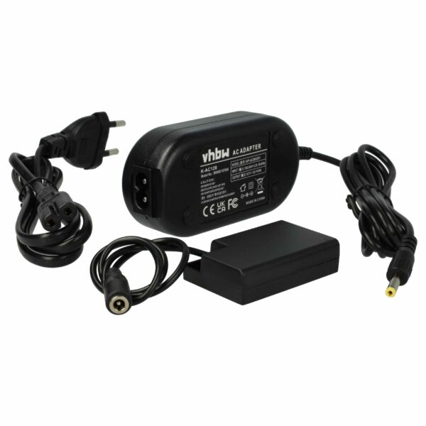 Carregador de Câmara vhbw Substitui K-AC128 com Acoplador DC Tipo CA-110 - 2 m, 8.3 V 2.0 A