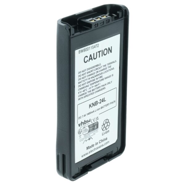 Bateria vhbw para rádio Kenwood KNB-24, KNB-25, KNB-25A - 1400 mAh 7.4 V Li-Ion