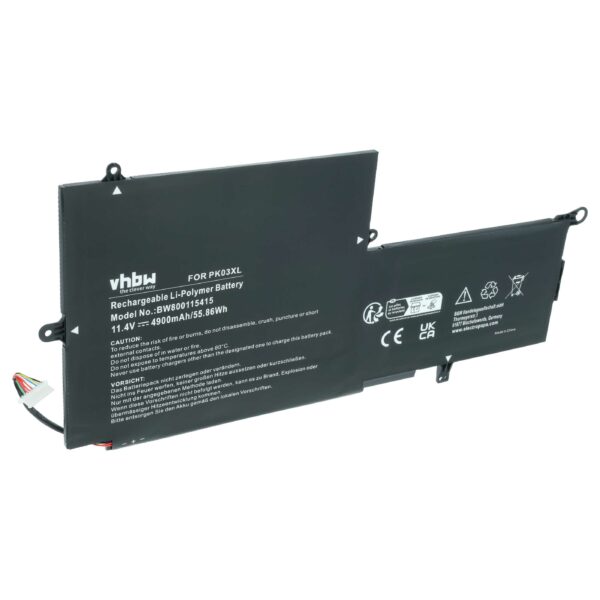 Bateria vhbw para portáteis HP (4900 mAh, 11.4 V, Li-Polímero)
