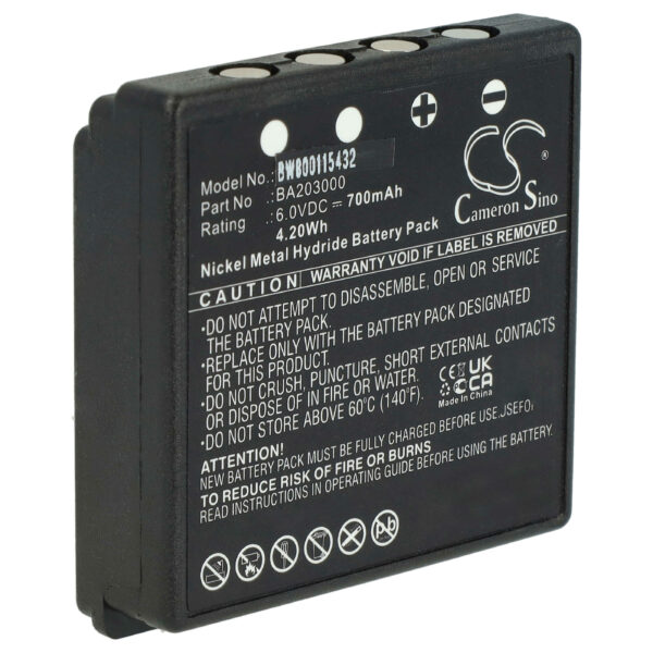 Bateria vhbw para Controlo Remoto HBC BA206000, BA209000, 700 mAh