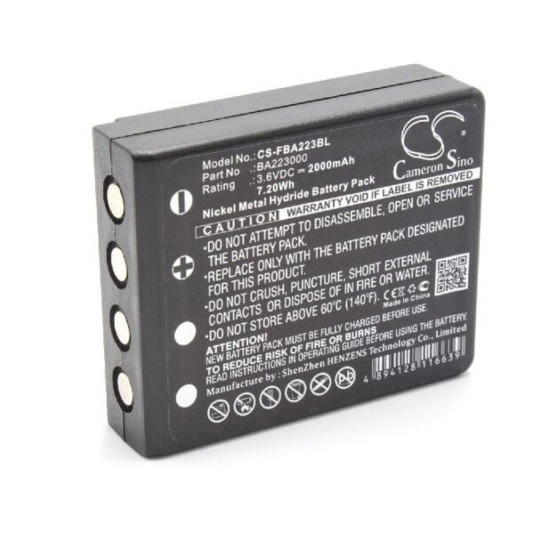 Bateria de Substituição vhbw para Comando HBC FBFUB09N - 2000 mAh 3.6 V NiMH