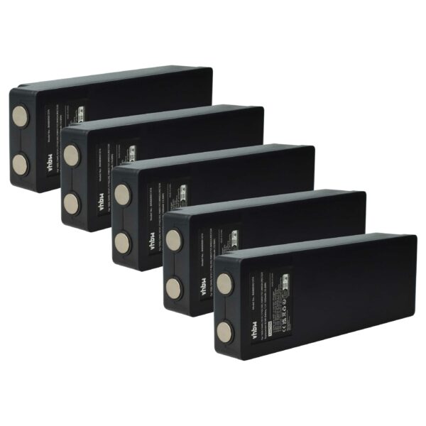 5x Bateria vhbw para Controlo Remoto Palfinger e Scanreco 1500 mAh