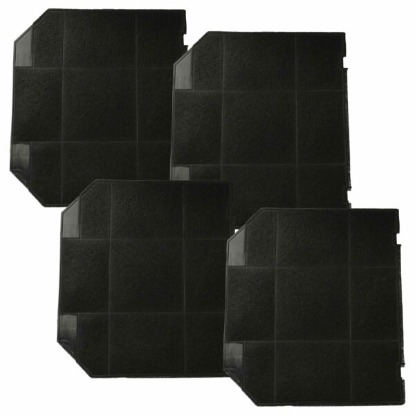 4x Filtro de Carvão Ativado para Neff - Compatível Electrolux 027279900 - 26.5 x 23.7 x 1.6 cm
