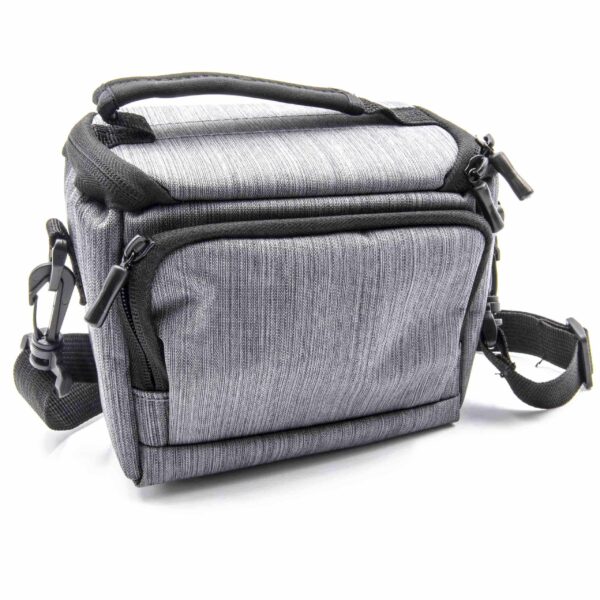Bolsa de Câmara vhbw para Fujifilm, Pentax, Panasonic, Nikon e Outras - Cinzento, 180 x 107 x 150 mm com Alça