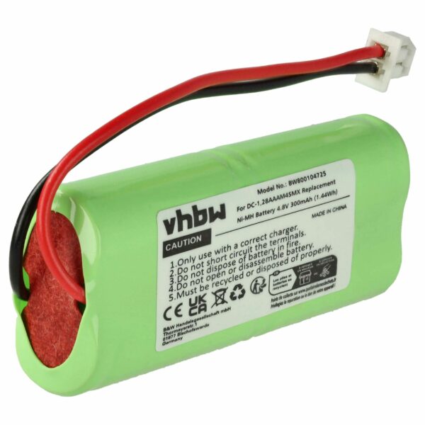 Bateria vhbw para Dogtra Dog Trainer - 300 mAh 4.8 V NiMH (Compatível 28AAAM4SMX, BP-RR, 40AAAM4SMX, DC-1)
